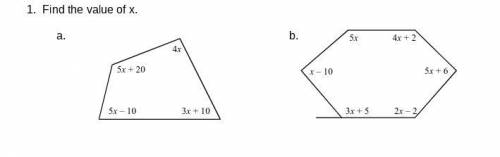 How to solve for x in these shapes?