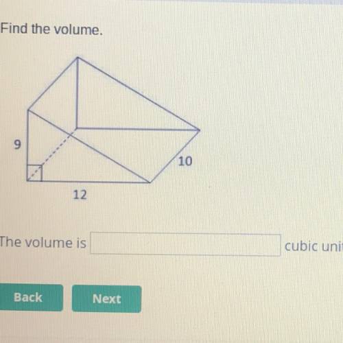Find the volume of the triangular prism.