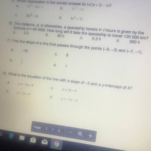 QUESTION 6,7,8 PLS HELP