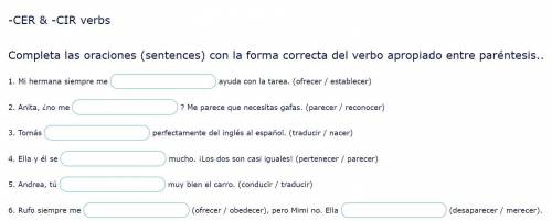 Please help! See attached image. Verb conjugations.
