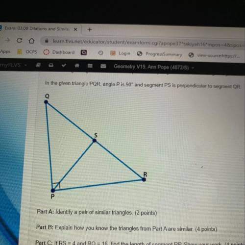 Soth is using the figure shown below to prove the Pythagorean Theorem using triangle similarity

I