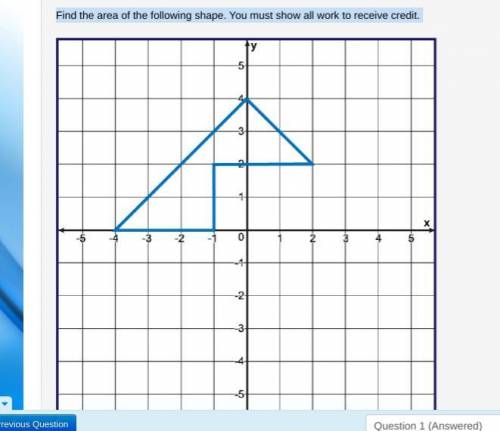 Help!! Find the area of the following shape and explain your work!