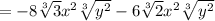 =-8\sqrt[3]{3}x^2\sqrt[3]{y^2}-6\sqrt[3]{2}x^2\sqrt[3]{y^2}