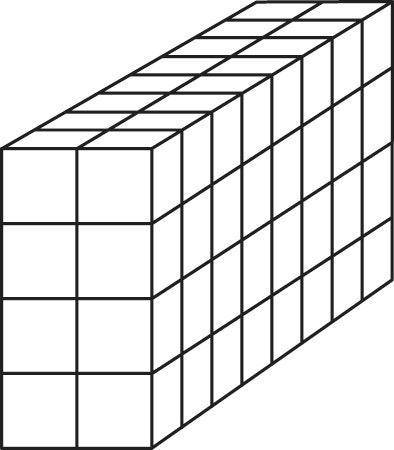 Which expression could be used to find the volume of the prism below?

A( 2x8)
B (2x8) + (2x8)
C