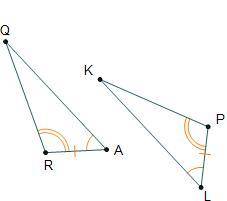 Which of these triangle pairs can be mapped to each other using a translation and a rotation about