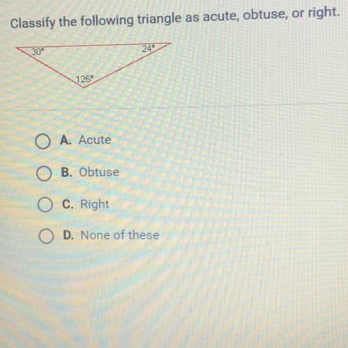 Classify the following triangle?