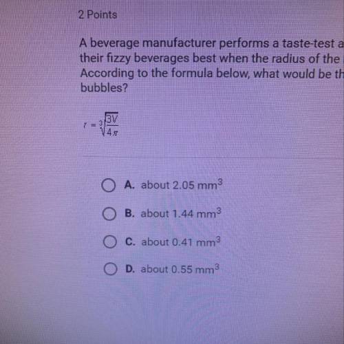 A beverage manufacturer performs a taste-test and discovers that people like

their fizzy beverage