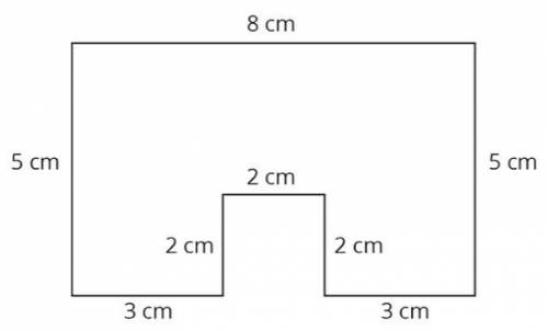 Question 1

Here is the base of a prism.
a. If the height of the prism is 5 cm, what is its surfac