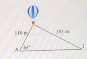 Aisha and brendan are watching a hot air balloon. the angle of elevation for aisha is 65 degrees. w