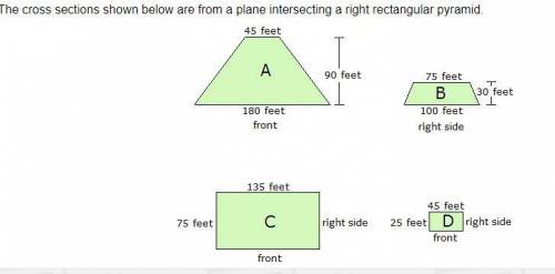 PEASE HELP ASAP 60 POINT QUESTION

Cross section A is from a plane that is perpendicular to