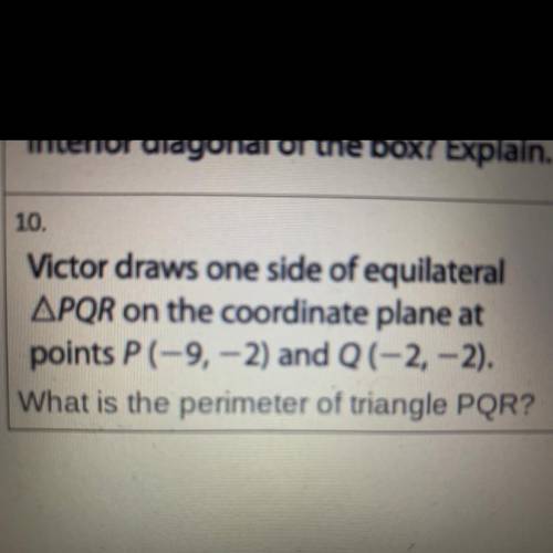 What is the perimeter of triangle PQR?