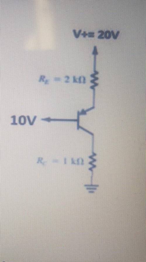 Determine the voltages at all nodes and the currents through all branches. Assume that the transist
