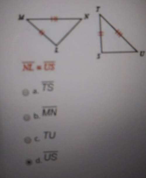 If MNL is congruent to TUS, then NL is congruent to ?