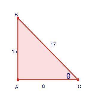 100 points to whoever helps the fastest.

Find the cosine ratio of angle Θ. Clue: Use the slash sy