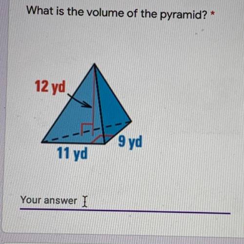 :,))) what is the volume of the pyramid?