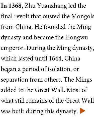 Why did the Ming dynasty isolate itself after pushing the Mongols out?