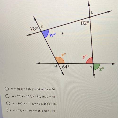 Find the missing angles in the figure below.