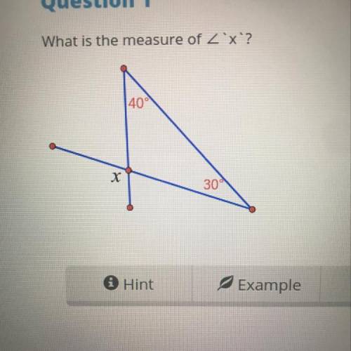 Question 1
What is the measure of x?