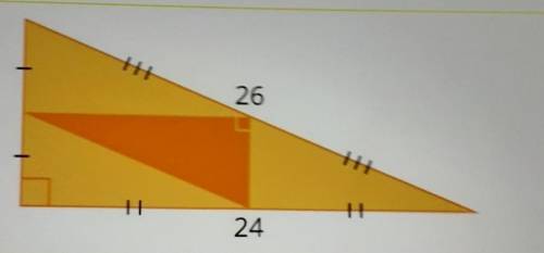 What is the perimeter of the inside triangle? what is the area inside triangle?