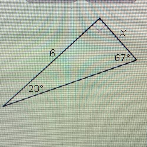 Can someone please tell me how to find the value of x.