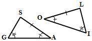 Complete each statement. If the triangles cannot be shown to be congruent from the information give