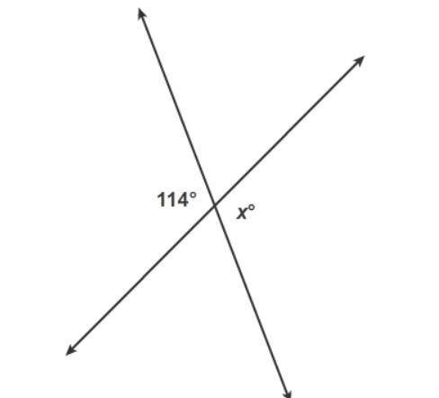 50 POINTS What is the value of x?

The figure contains a pair intersecting lines