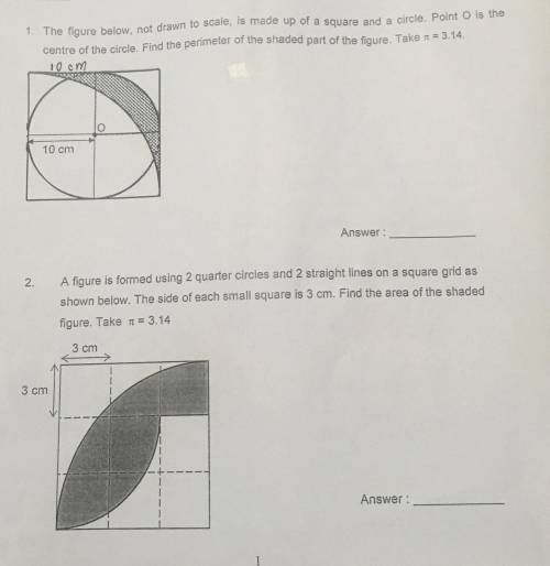 Maths Questions for Circle! Do both please!