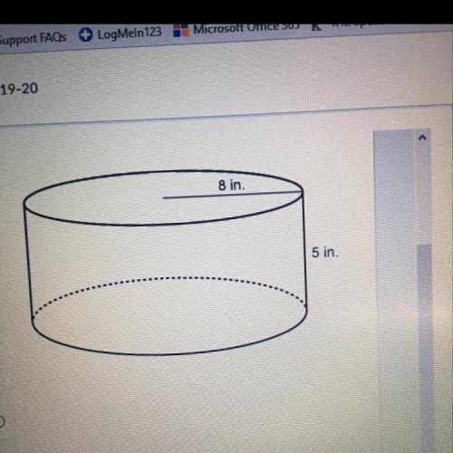 What is the exact volume of the cylinder? enter your answer, in terms of pi, in the box.