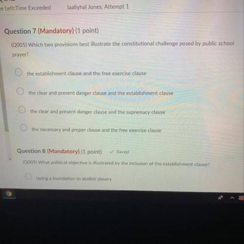 I need the answer to number 7 ASAP !