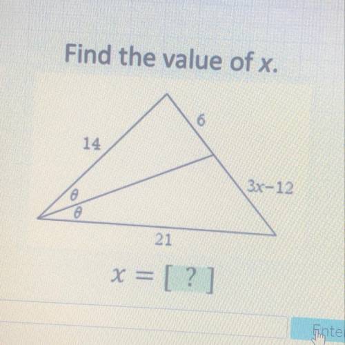 Find the value of x. Please help me!