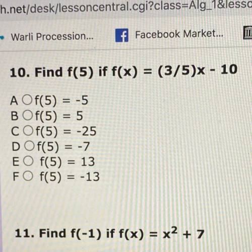 Can someone answer number 10 and show the work? I really need it please