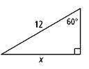 Find the value of x in the figure below. Express your answer in simplest radical form. *