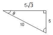For each figure, find the six trigonometric functions of the angle θ. Simplify when necessary.