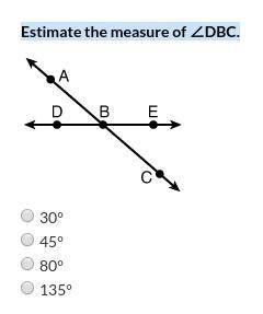 Help me ASAP
Estimate the measure of ∠DBC.