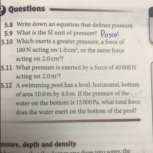 Answer 5.12 plzzz fast
P=f/a