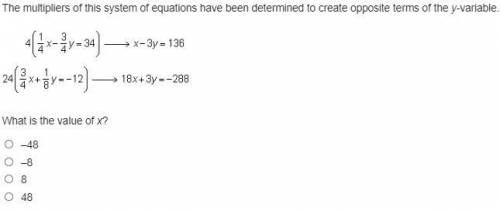 Please Help

The multipliers of this system of equations have been determined to create opposite t