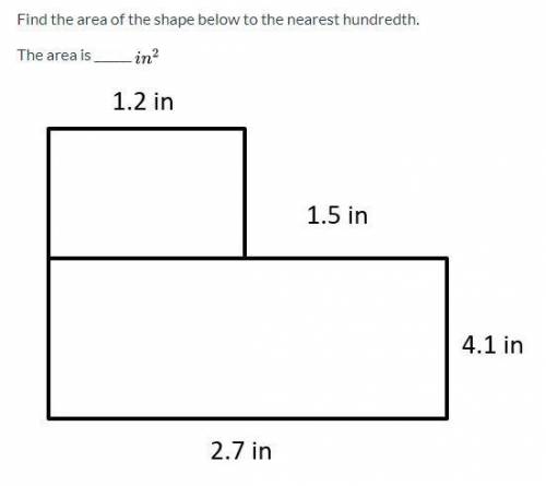 Find the area of the shape below to the nearest hundredth.