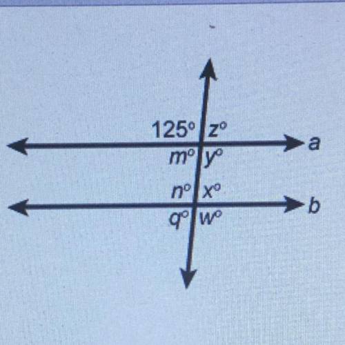 Lines A and B are parallel.
What is the measure of angle M?
m =