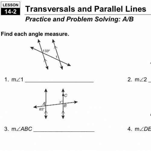 What is the angle measure in m