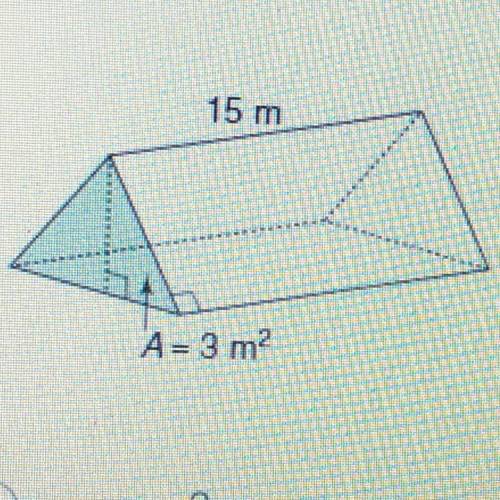 Find the volume of this triangular prism.