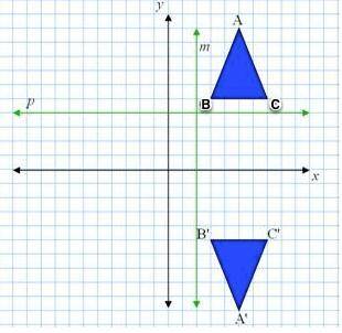 Which answer choice describes the sequence of transformations that could result in triangle A'B'C'?