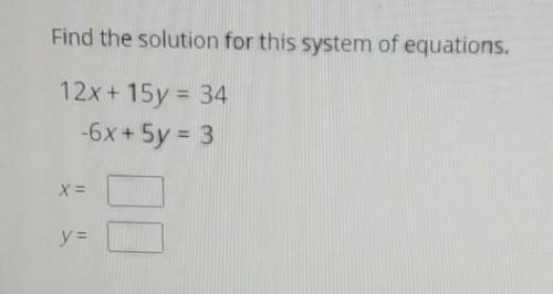 Can someone help me? find the solution for this system of equation