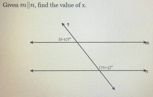 Find the value of x (equation)