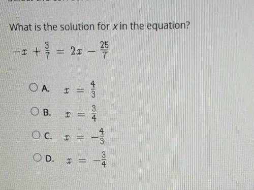 Help please, solve for x in the equation