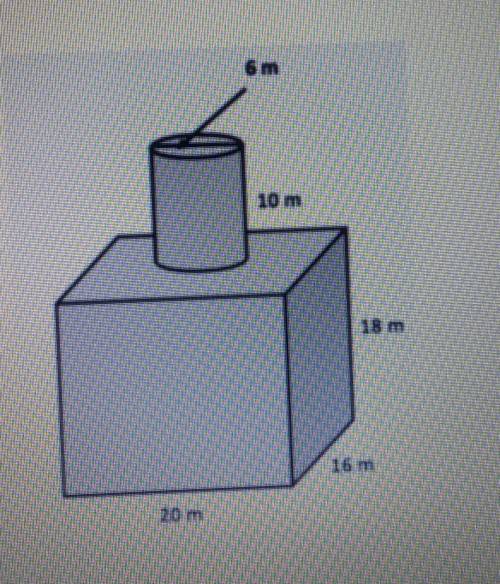 Calculate the volume of the 3D composite figure Pls!! show how you got the volume