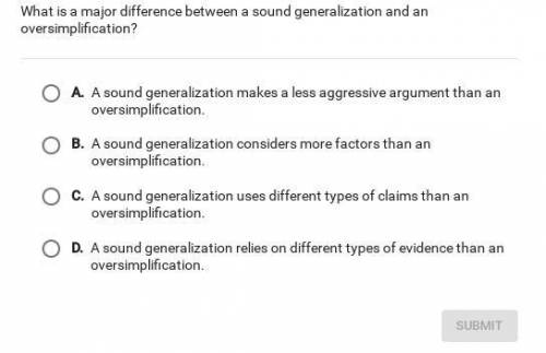 What is a major difference between a sound generalization and an oversimplification?