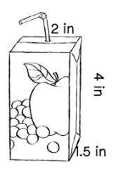 Please Answer

A label is placed around the juice box below. How many square inches will the label