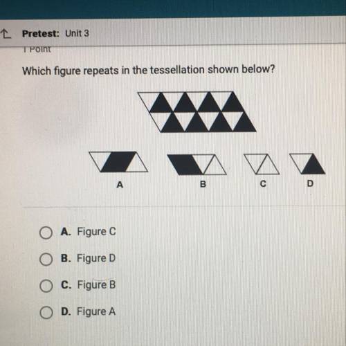 Which figure repeats in the tessellation shown below