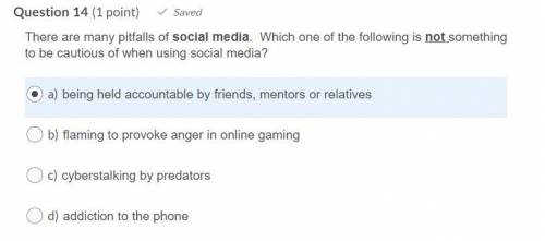 Which one of the following is not something to be cautious of when using social media?