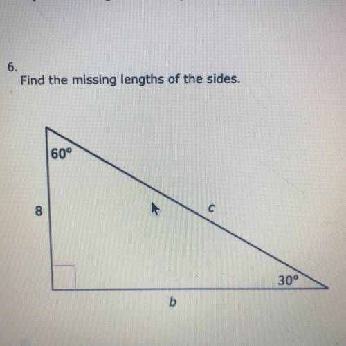 Find the missing lenghts of the sides